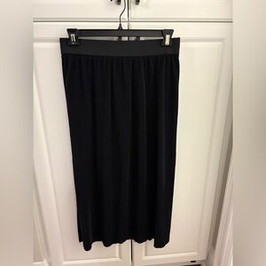 Addition Elle Black Accordion Straight Midi Skirt